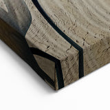 Teal and White Floral Art - Modern Abstract Flowers Canvas Print