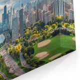 Chicago Skyline Wall Art - Scenic Beach and Park Cityscape Canvas