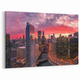 Chicago Skyline Wall Art - Dramatic Sunset Cityscape Canvas Print