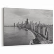 Chicago Skyline Wall Art - Timeless Black and White Cityscape Canvas