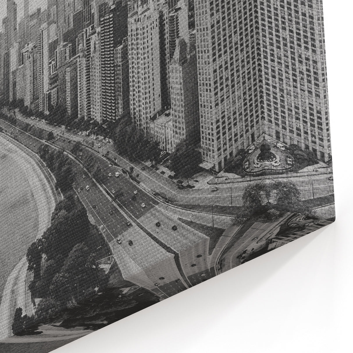 Chicago Skyline Wall Art - Timeless Black and White Cityscape Canvas