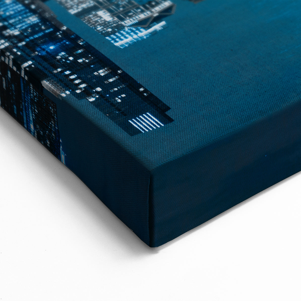 Chicago Skyline Wall Art - Blue-Toned Reflective Night Cityscape