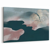 Modern Tree Ring Art - Abstract Earth Tones Canvas Wall Print