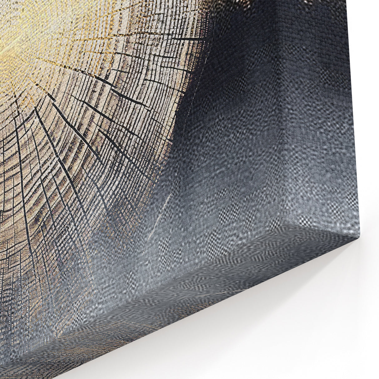 Abstract Tree Ring Art - Modern Metallic and Geometric Canvas Print