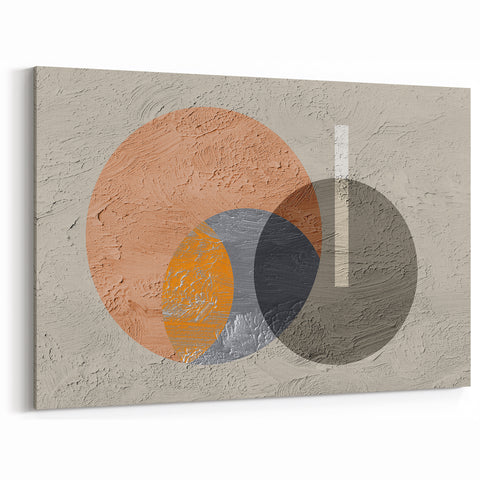 Geometric Circle Art - Modern Abstract Shapes Canvas Wall Print