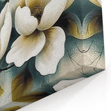 Elegant White Floral Art - Modern Abstract Flower Canvas Print