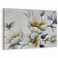 Soft White Floral Art - Elegant Abstract Flower Canvas Wall Print