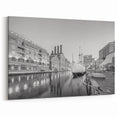 Historic Baltimore Harbor Art - Black and White Cityscape Decor
