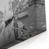 Historic Baltimore Harbor Art - Black and White Cityscape Decor