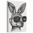 Stylish Kangaroo Wall Art - Fun Wildlife Animal Canvas Decor