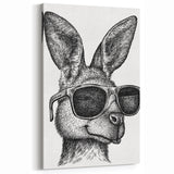 Stylish Kangaroo Wall Art - Fun Wildlife Animal Canvas Decor
