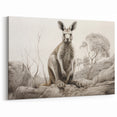 Majestic Kangaroo Wall Art - Australian Wildlife Nature Canvas Decor