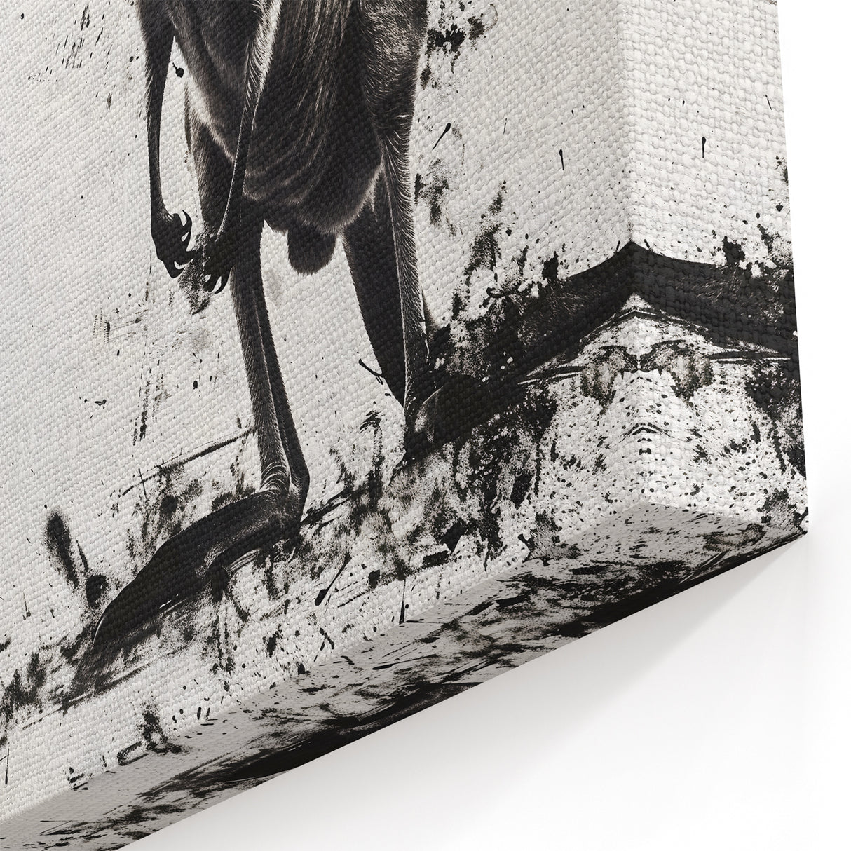 Abstract Kangaroo Wall Art - Modern Australian Wildlife Canvas Decor