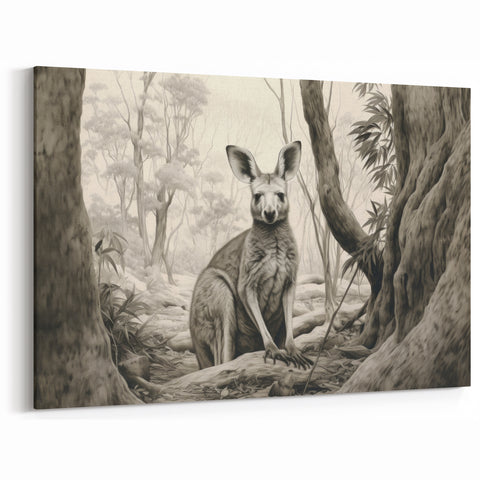 Kangaroo Art Prints - Abstract Wildlife