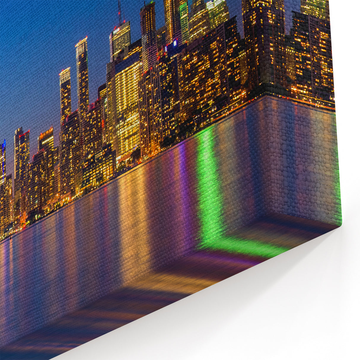 Vibrant Toronto Skyline Art | CN Tower and City Lights Nightscape