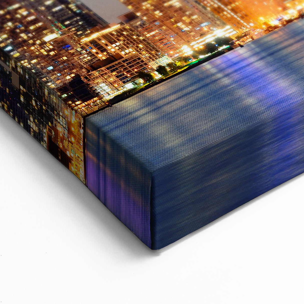 Toronto Skyline Nightscape | CN Tower and City Lights Reflection Art