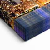 Toronto Skyline Nightscape | CN Tower and City Lights Reflection Art