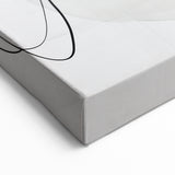 Abstract Minimalist Art - Monochrome Smoke and Line Canvas Print