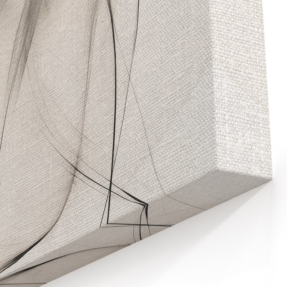 Abstract Monochrome Flow - Minimalist Smoke and Line Art Print