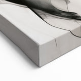 Abstract Monochrome Flow - Minimalist Smoke and Line Art Print