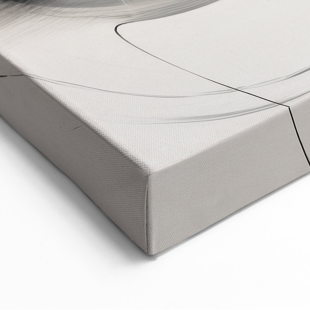 Dynamic Monochrome Art - Minimalist Black and White Abstract Canvas