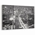 Tokyo Night Skyline Wall Art - Stunning Black & White Cityscape Photography