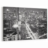 Tokyo Night Skyline Wall Art - Stunning Black & White Cityscape Photography