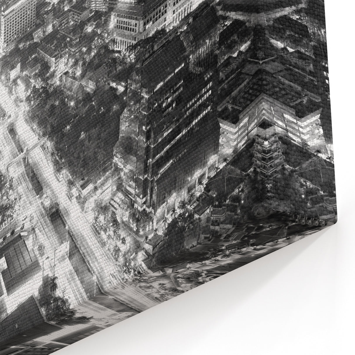 Tokyo Night Skyline Wall Art - Stunning Black & White Cityscape Photography