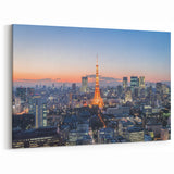Tokyo Tower at Sunset - Vibrant Cityscape Wall Art for Modern Decor