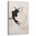 Minimalist Brushstroke Art - Monochrome Abstract Black and White Print