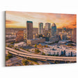 Tampa Skyline Wall Art - Serene Waterfront Cityscape with Sunset Hues