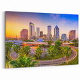 Tampa Skyline Wall Art - Vibrant Sunrise Over Downtown