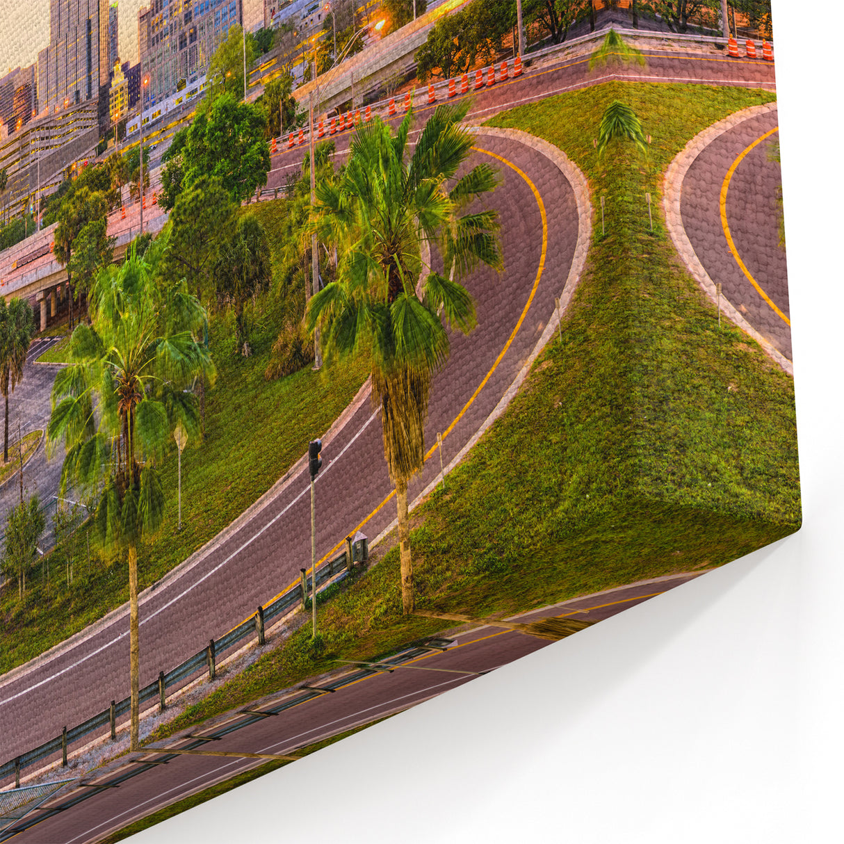 Tampa Skyline Wall Art - Vibrant Sunrise Over Downtown