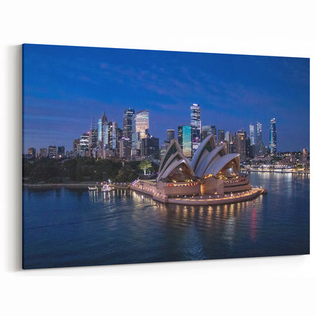 Majestic Sydney Night Skyline Wall Art - Vibrant Cityscape Photography