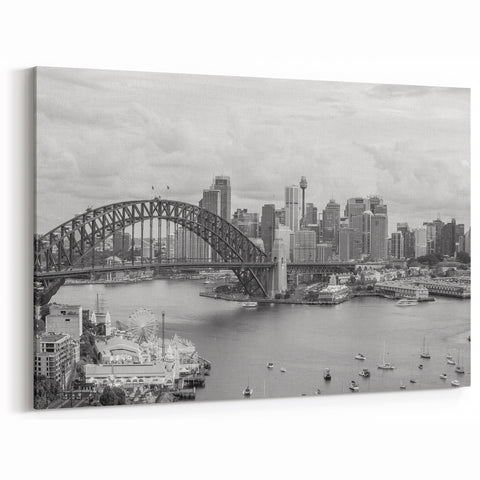 Sydney Harbour Bridge Wall Art - Vibrant Cityscape for Modern Interiors