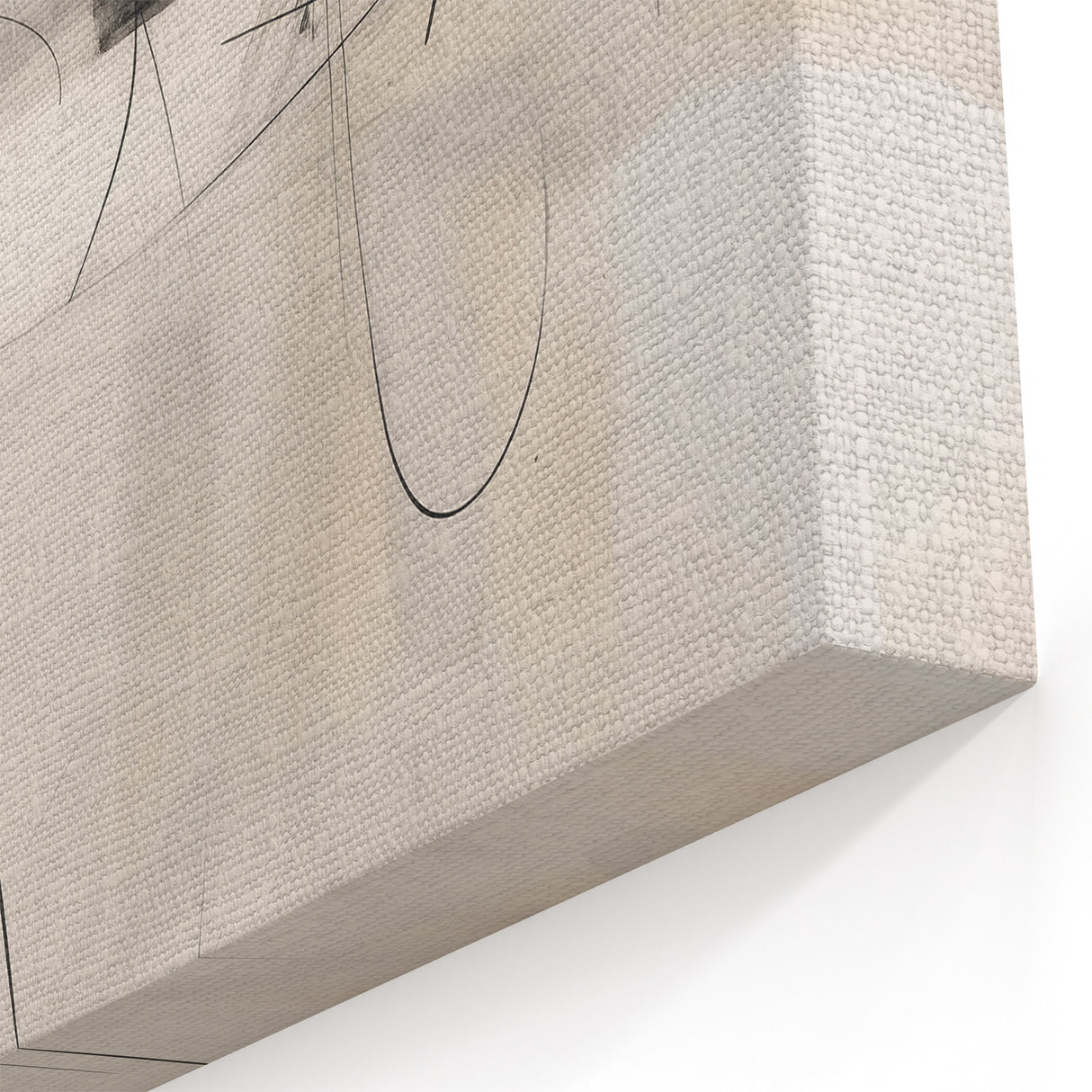 Abstract Minimalist Art - Monochrome Black and White Modern Canvas