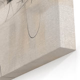 Abstract Minimalist Art - Monochrome Black and White Modern Canvas