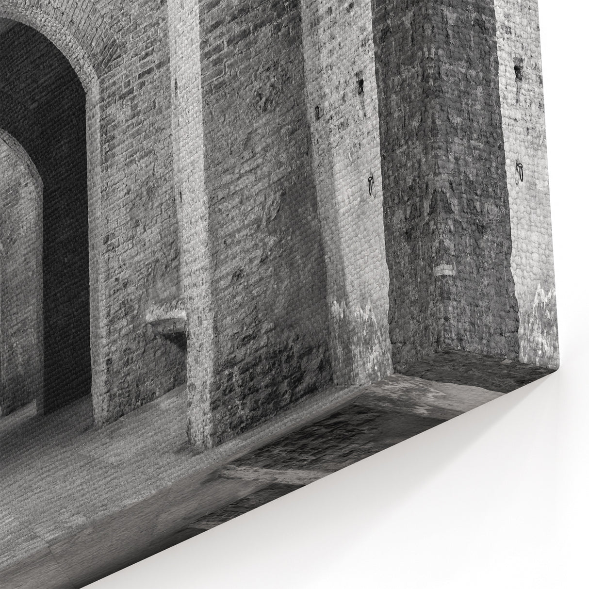 Brick Arches Wall Art - Rustic Architecture Canvas Print