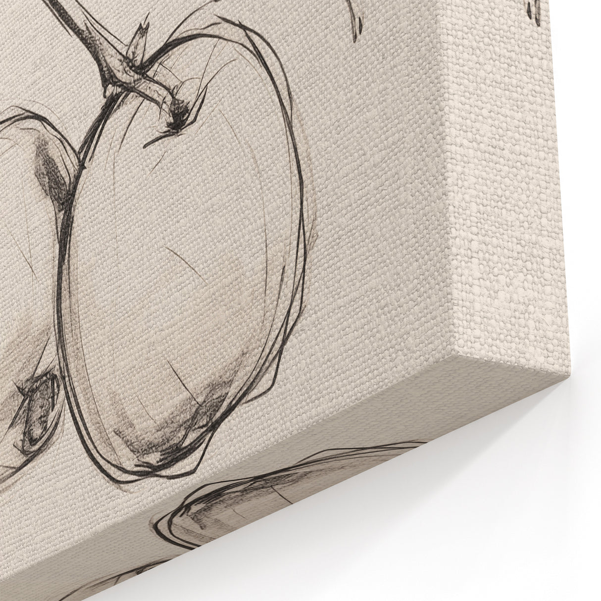 Minimalist Abstract Art - Elegant Fruit Sketch - Contemporary Wall Decor