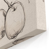 Minimalist Abstract Art - Elegant Fruit Sketch - Contemporary Wall Decor