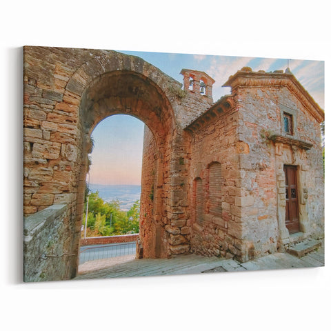 Ancient Ruins Wall Art - Stone Archway at Sunset Canvas & Prints