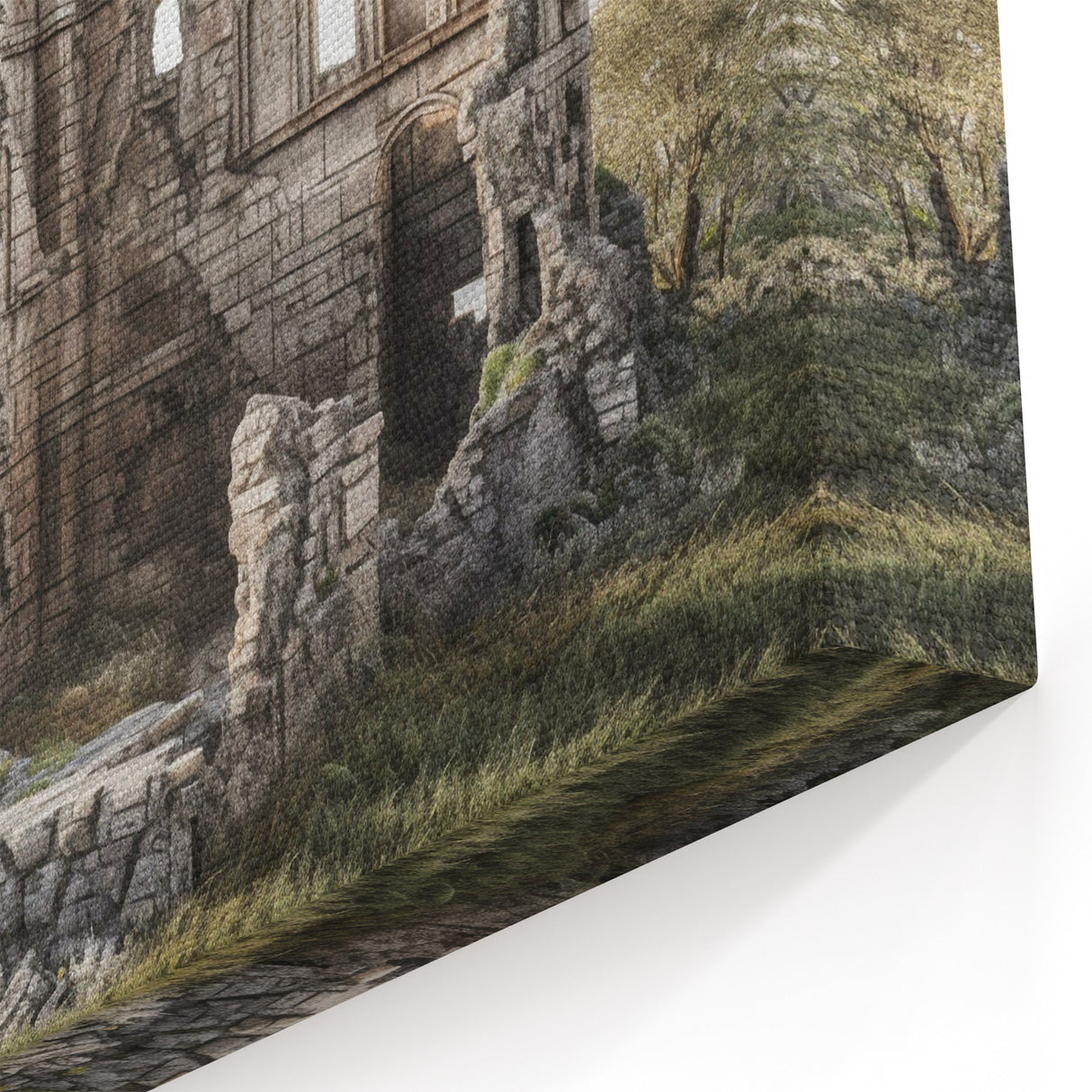 Ancient Ruins Wall Art - Overgrown Castle Remains Canvas & Prints