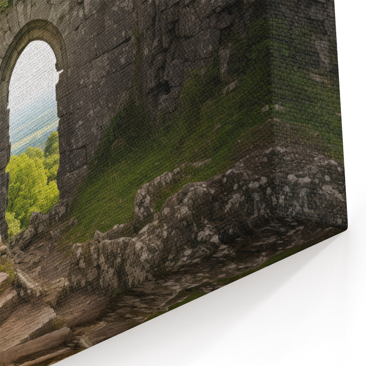 Ancient Ruins Wall Art - Stone Archway & Staircase Canvas & Prints