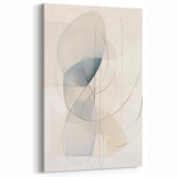 Modern Minimalist Art - Abstract Geometric Canvas in Subtle Neutral Tones