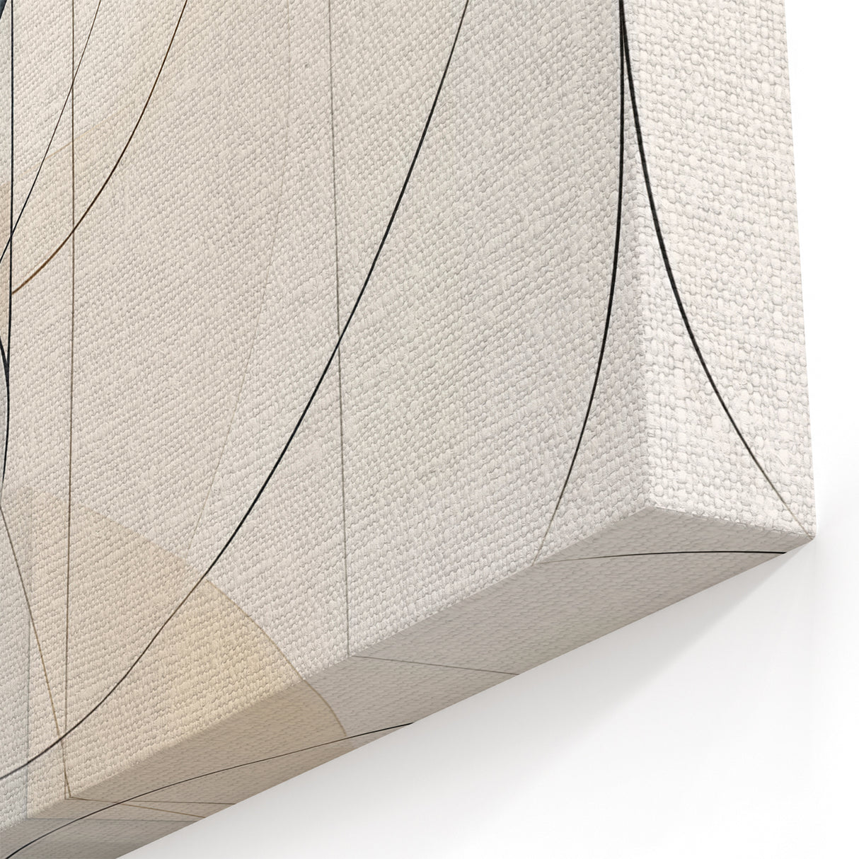 Modern Minimalist Art - Abstract Geometric Canvas in Subtle Neutral Tones