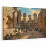 Ancient Ruins Wall Art - Circular Amphitheater at Sunset Canvas & Prints