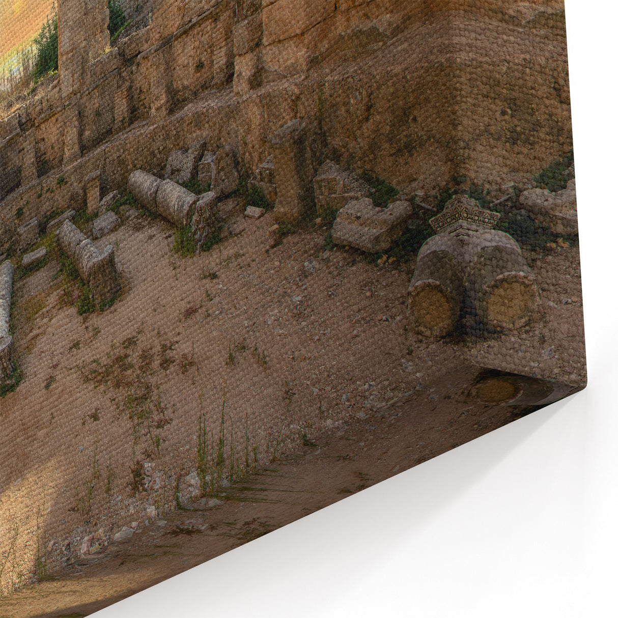 Ancient Ruins Wall Art - Circular Amphitheater at Sunset Canvas & Prints