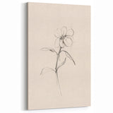 Minimalist Botanical Art - Elegant Flower Sketch - Modern Wall Decor