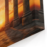 Ancient Ruins Wall Art - Majestic Columns at Sunset Canvas & Prints