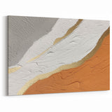 Strokes and Lines Abstract Art with Gold, Gray, and Orange Textures
